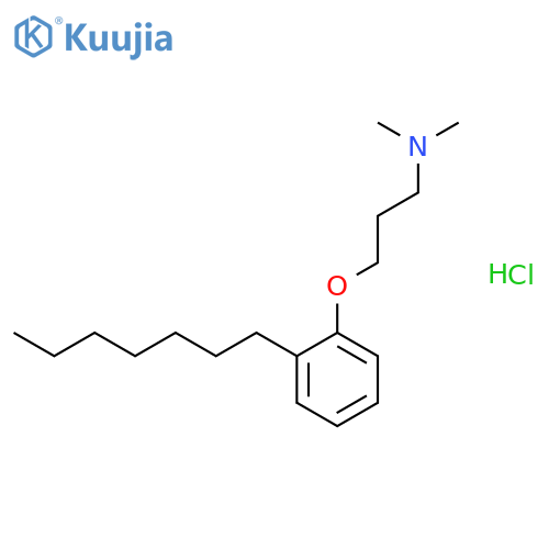1-PROPANAMINE, 3-(2-HEPTYLPHENOXY)-N,N-DIMETHYL-, HYDROCHLORIDE structure
