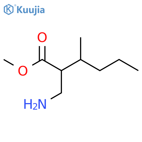 methyl 2-(aminomethyl)-3-methylhexanoate structure