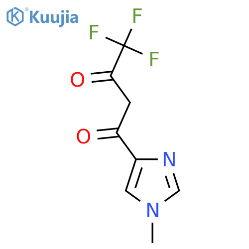 4,4,4-trifluoro-1-(1-methyl-1H-imidazol-4-yl)butane-1,3-dione structure