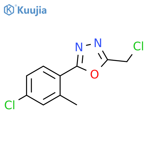 1,3,4-Oxadiazole, 2-(chloromethyl)-5-(4-chloro-2-methylphenyl)- structure