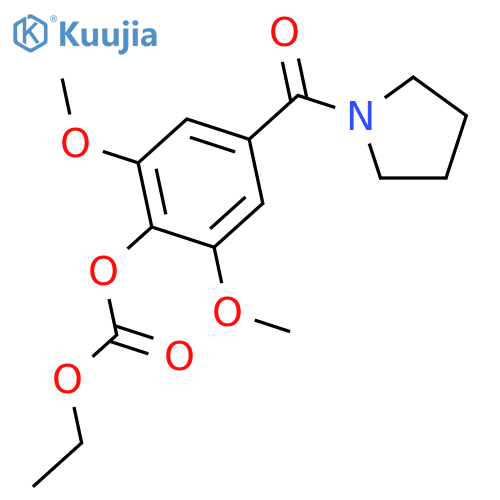 Carbonic acid, ethylester, ester with 1-(4-hydroxy-3,5-dimethoxybenzoyl)pyrrolidine (7CI,8CI) structure