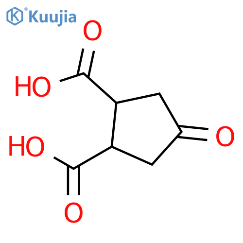4-Oxocyclopentane-1,2-dicarboxylic acid structure