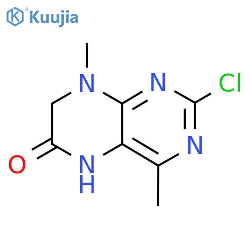 2-chloro-4,8-dimethyl-5,6,7,8-tetrahydropteridin-6-one structure