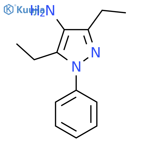 3,5-diethyl-1-phenyl-1H-pyrazol-4-amine structure