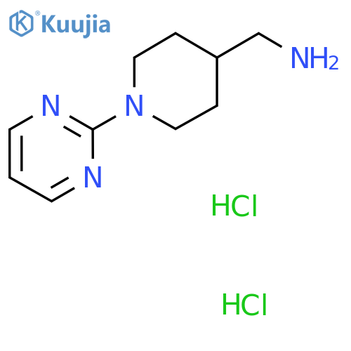 1-(pyrimidin-2-yl)piperidin-4-ylmethanamine dihydrochloride structure