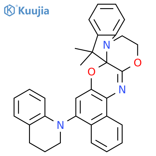 14H-Naphtho[1'',2'':5',6'][1,4]oxazino[3',2':2,3][1,4]oxazino[4,3-a]indole, 17-(3,4-dihydro-1(2H)-quinolinyl)-7,8-dihydro-14,14-dimethyl- structure