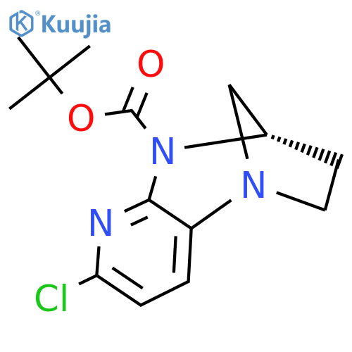 tert-butyl (9S)-5-chloro-1,6,8-triazatricyclo7.2.1.0,2,7dodeca-2,4,6-triene-8-carboxylate structure