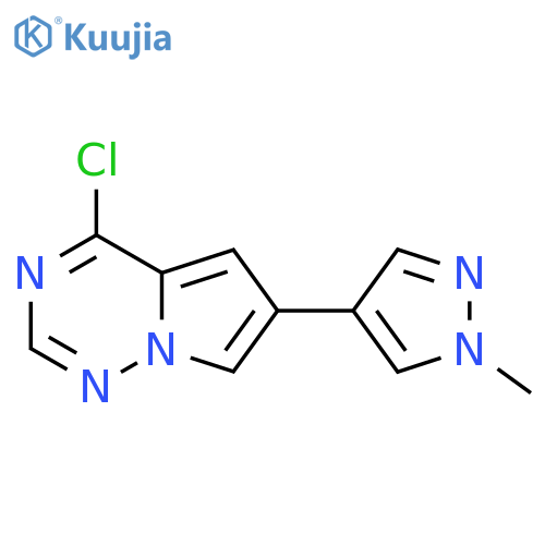 4-chloro-6-(1-methylpyrazol-4-yl)pyrrolo[2,1-f][1,2,4]triazine structure
