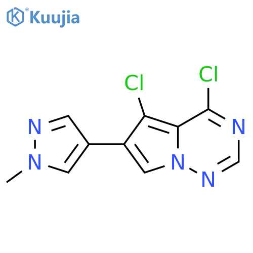 4,5-Dichloro-6-(1-methyl-1H-pyrazol-4-yl)pyrrolo[2,1-f][1,2,4]triazine structure