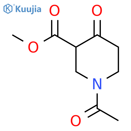 Methyl 1-acetyl-4-oxopiperidine-3-carboxylate structure