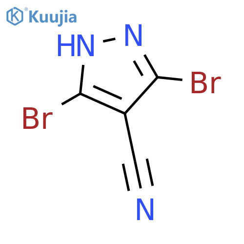 3,5-Dibromo-1H-pyrazole-4-carbonitrile structure