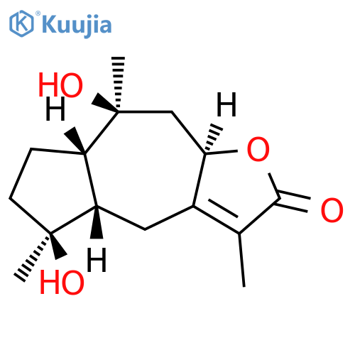 Azuleno[6,5-b]furan-2(4H)-one,4a,5,6,7,7a,8,9,9a-octahydro-5,8-dihydroxy-3,5,8-trimethyl-,(4aS,5S,7aS,8S,9aR)- structure