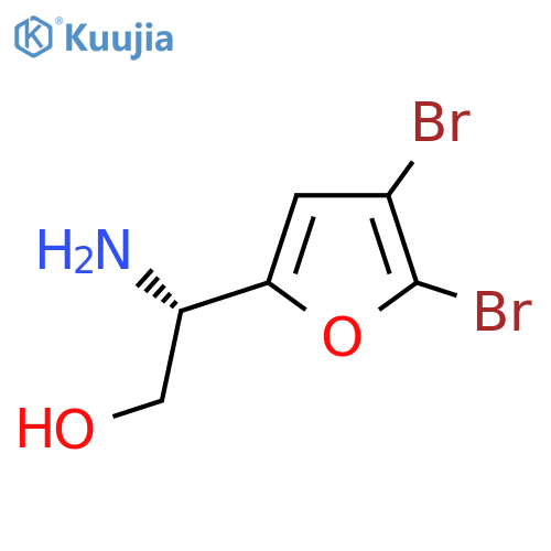 (2S)-2-amino-2-(4,5-dibromofuran-2-yl)ethan-1-ol structure