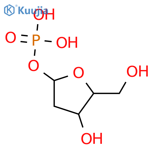 α-D-erythro-Pentofuranose, 2-deoxy-, 1-(dihydrogen phosphate) structure