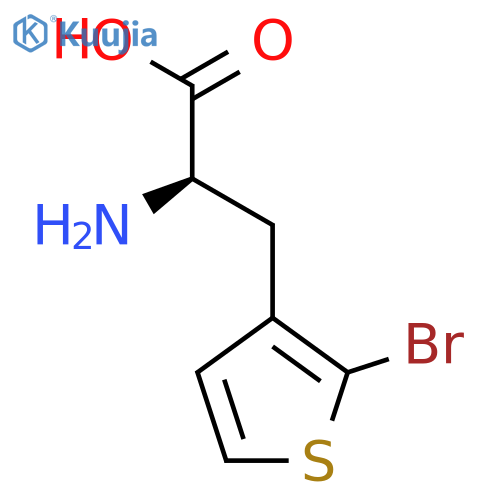 (2R)-2-Amino-3-(2-bromothiophen-3-yl)propanoic acid structure