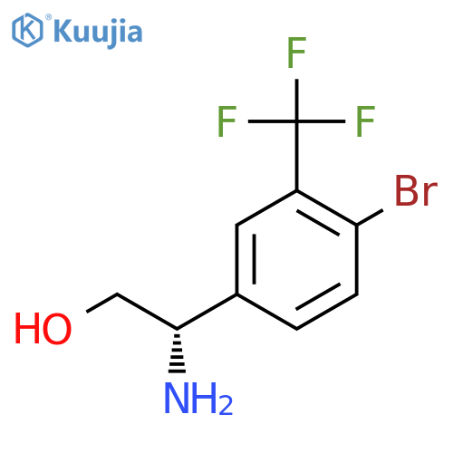(2S)-2-amino-2-4-bromo-3-(trifluoromethyl)phenylethan-1-ol structure
