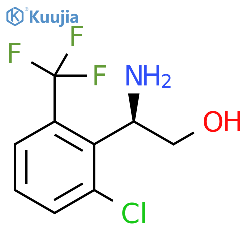 (2R)-2-amino-2-2-chloro-6-(trifluoromethyl)phenylethan-1-ol structure