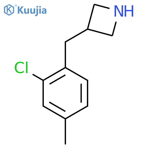 3-(2-chloro-4-methylphenyl)methylazetidine structure