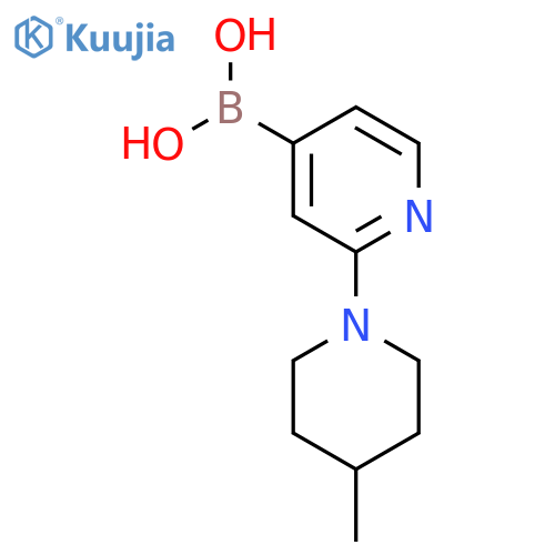 (2-(4-Methylpiperidin-1-yl)pyridin-4-yl)boronic acid structure