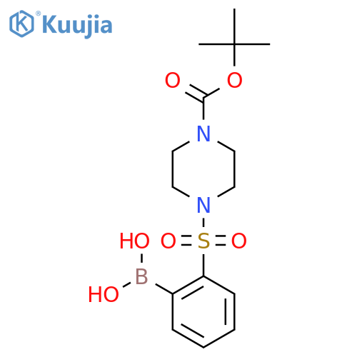 2-(4-(Tert-butoxycarbonyl)piperazin-1-ylsulfonyl)phenylboronic acid structure