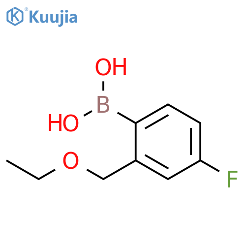 2-(ethoxyMethyl)-4-fluorophenylboronic acid structure