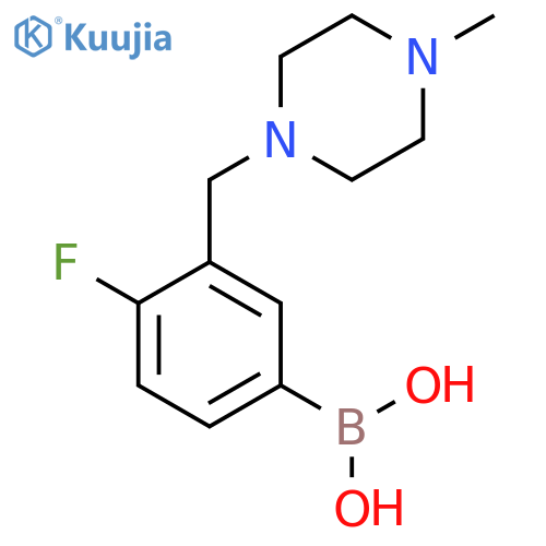 4-Fluoro-3-((4-methylpiperazin-1-yl)methyl)phenylboronic acid structure