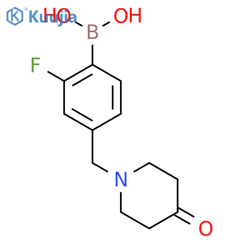 (2-Fluoro-4-((4-oxopiperidin-1-yl)methyl)phenyl)boronic acid structure