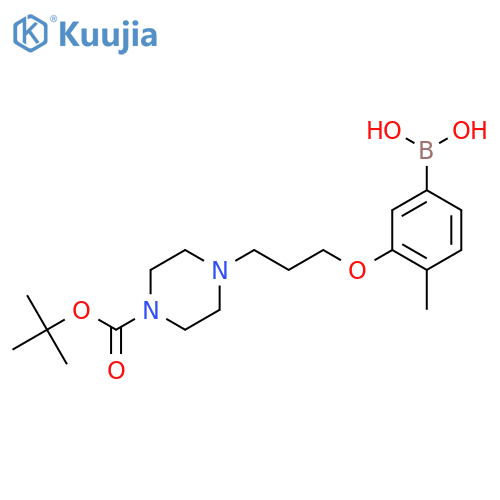 3-(3-(4-(Tert-butoxycarbonyl)piperazin-1-yl)propoxy)-4-methylphenylboronic acid structure