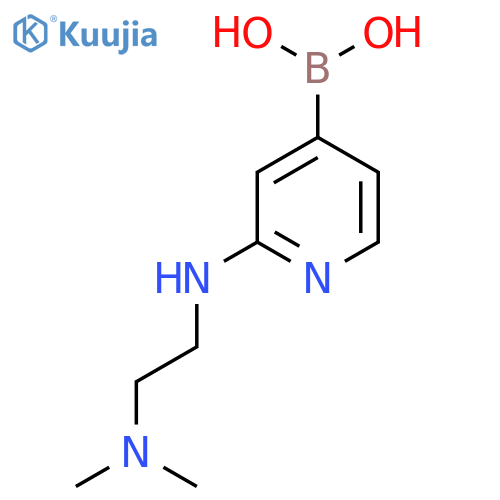 (2-((2-(Dimethylamino)ethyl)amino)pyridin-4-yl)boronic acid structure