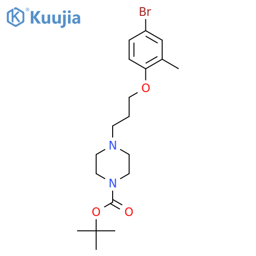 Tert-butyl 4-(3-(4-bromo-2-methylphenoxy)propyl)piperazine-1-carboxylate structure