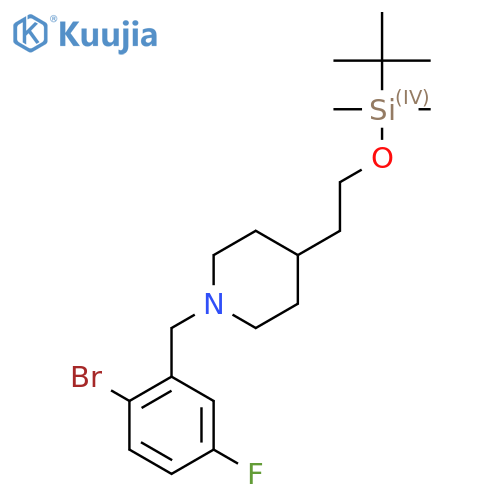 1-(2-Bromo-5-fluorobenzyl)-4-(2-((tert-butyldimethylsilyl)oxy)ethyl)piperidine structure