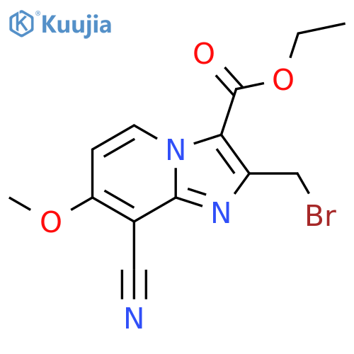 Ethyl 2-(bromomethyl)-8-cyano-7-methoxyimidazo[1,2-a]pyridine-3-carboxylate structure