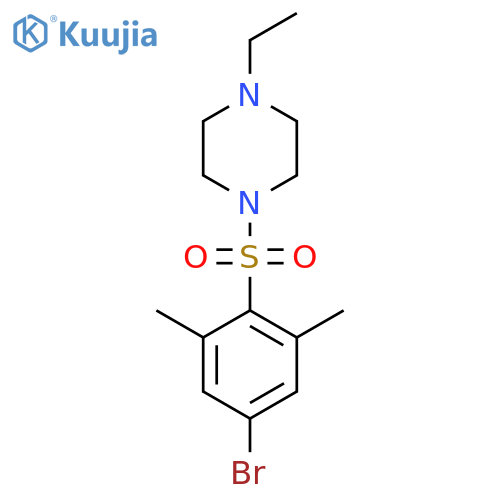 1-((4-Bromo-2,6-dimethylphenyl)sulfonyl)-4-ethylpiperazine structure