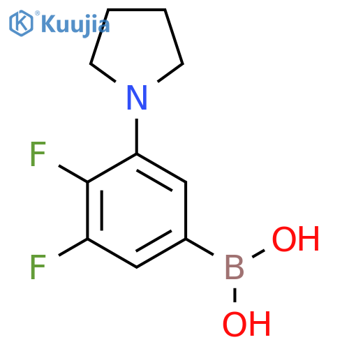 (3,4-Difluoro-5-(pyrrolidin-1-yl)phenyl)boronic acid structure