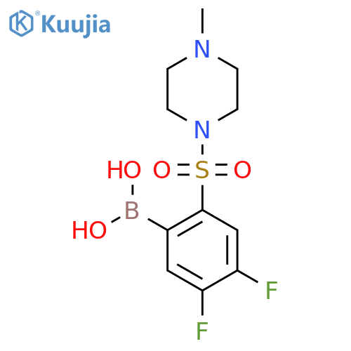 (4,5-Difluoro-2-((4-methylpiperazin-1-yl)sulfonyl)phenyl)boronic acid structure