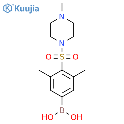 (3,5-Dimethyl-4-((4-methylpiperazin-1-yl)sulfonyl)phenyl)boronic acid structure