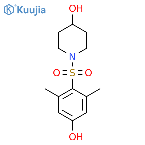 1-((4-Hydroxy-2,6-dimethylphenyl)sulfonyl)piperidin-4-ol structure