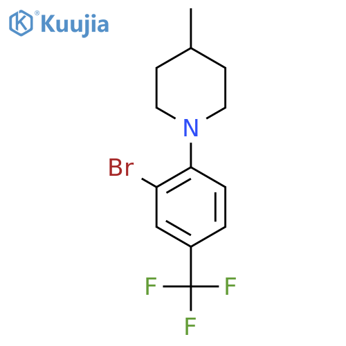 1-(2-Bromo-4-(trifluoromethyl)phenyl)-4-methylpiperidine structure