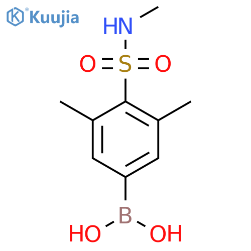 (3,5-Dimethyl-4-(N-methylsulfamoyl)phenyl)boronic acid structure