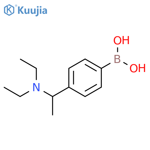 (4-(1-(diethylamino)ethyl)phenyl)boronic acid structure