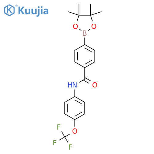 4-(4,4,5,5-Tetramethyl-1,3,2-dioxaborolan-2-yl)-N-(4-(trifluoromethoxy)phenyl)benzamide structure