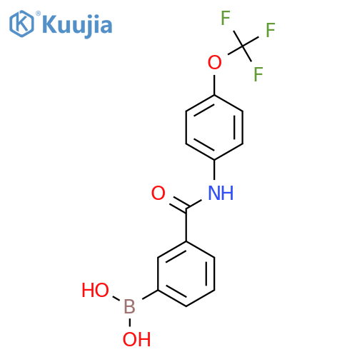 (3-((4-(Trifluoromethoxy)phenyl)carbamoyl)phenyl)boronic acid structure