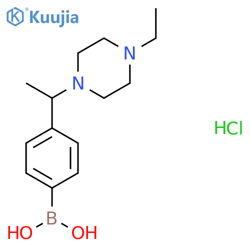 (4-(1-(4-Ethylpiperazin-1-yl)ethyl)phenyl)boronic acid hydrochloride structure