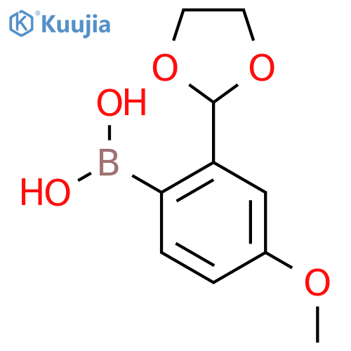 (2-(1,3-Dioxolan-2-yl)-4-methoxyphenyl)boronic acid structure