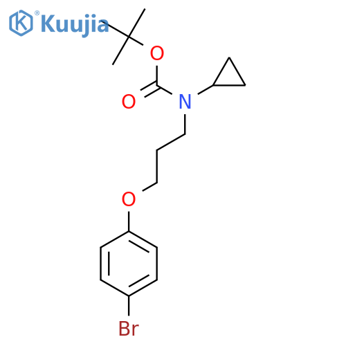 Tert-butyl (3-(4-bromophenoxy)propyl)(cyclopropyl)carbamate structure