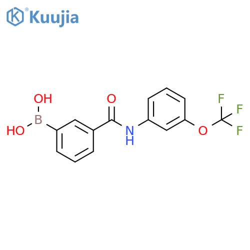 (3-((3-(Trifluoromethoxy)phenyl)carbamoyl)phenyl)boronic acid structure