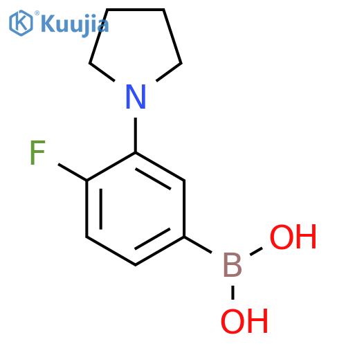 (4-Fluoro-3-(pyrrolidin-1-yl)phenyl)boronic acid structure