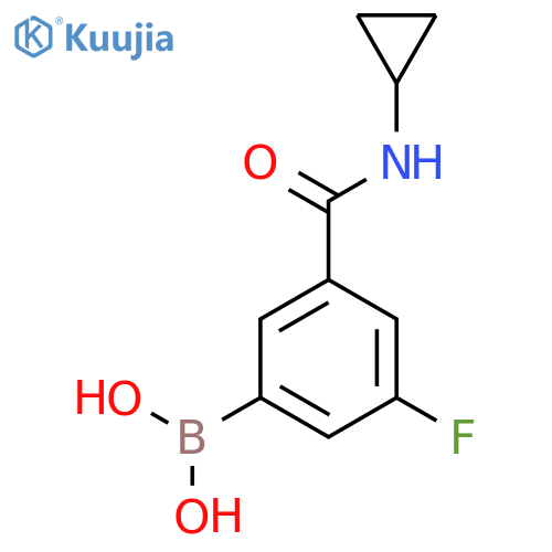 3-(Cyclopropylcarbamoyl)-5-fluorophenylboronic acid structure
