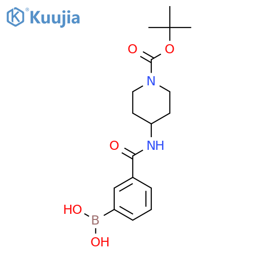 (3-((1-(Tert-butoxycarbonyl)piperidin-4-yl)carbamoyl)phenyl)boronic acid structure