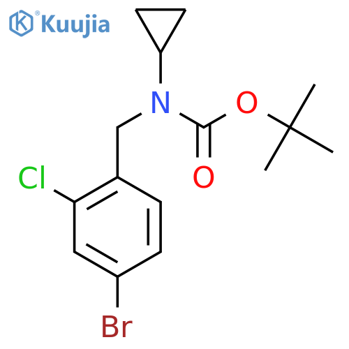 Tert-butyl 4-bromo-2-chlorobenzyl(cyclopropyl)carbamate structure